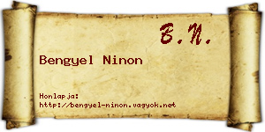 Bengyel Ninon névjegykártya